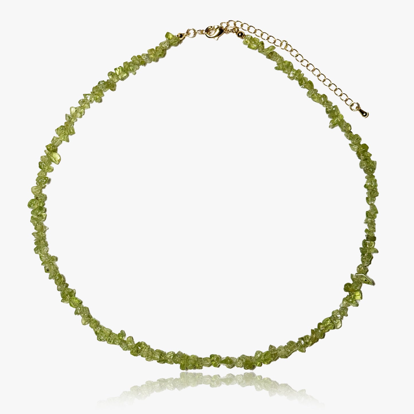 Gemstone Beaded Choker Necklaces for Women(Peridot)